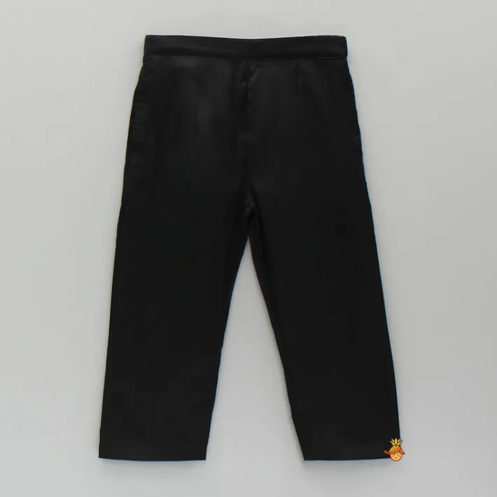 Clearance Black Embellished Kurta And Pant BOY Indian Ethnic Wear | Ethnic Sets