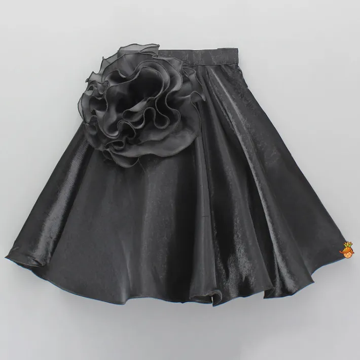 Discount Black Embroidered Embellished Top And Lehenga Ethnic Wear | Lehengas & Ghagras