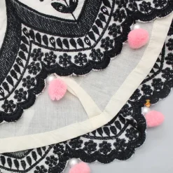Fashion Black Embroidered Faux Mirror Work Strappy Kurti And Sharara With Net Dupatta Ethnic Wear | Palazzos & Shararas