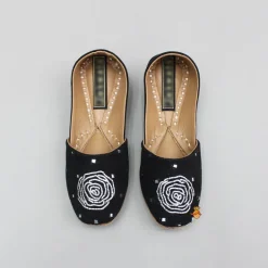 Discount Black Embroidered Jutti BOY Shoes