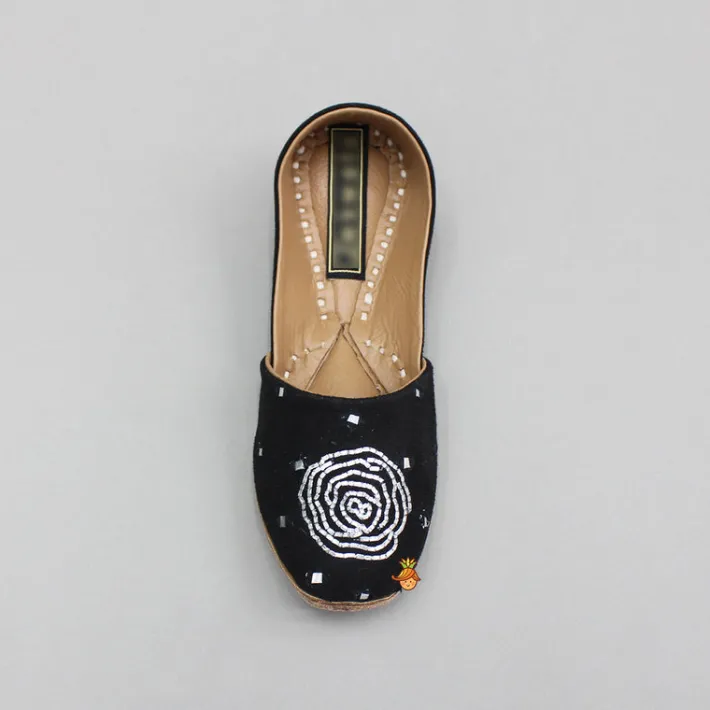 Discount Black Embroidered Jutti BOY Shoes