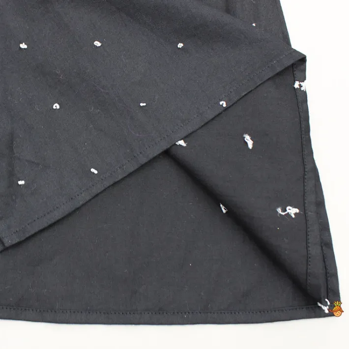 Outlet Black Embroidered Kurta And Jacket With Pant BOY Twinning Sets | Indian Ethnic Wear