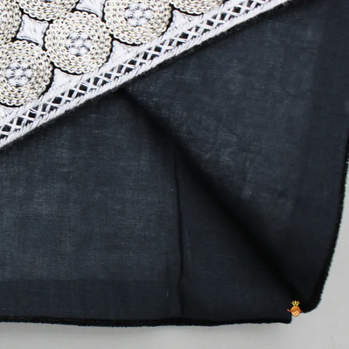 Outlet Black Embroidered Kurta And Jacket With Pant BOY Twinning Sets | Indian Ethnic Wear