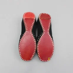 Clearance Black Faux Mirror Embroidered Jutti BOY Shoes