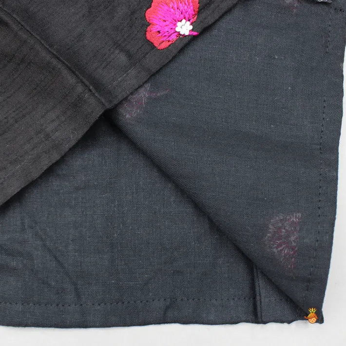 Hot Black Kurta With Embroidered Jacket And Pyjama BOY Indian Ethnic Wear | Ethnic Sets