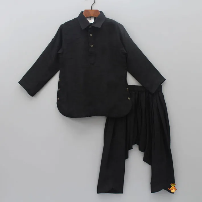 Clearance Black Kurta With Salwar BOY Indian Ethnic Wear | Ethnic Sets