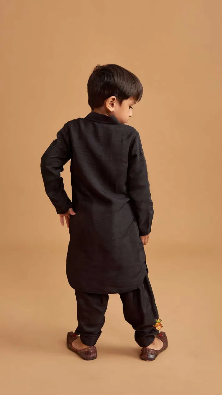 Clearance Black Kurta With Salwar BOY Indian Ethnic Wear | Ethnic Sets