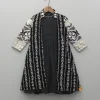 Discount Black Kurti With Embroidered Velvet Jacket Twinning Sets | Ethnic Wear