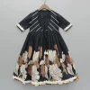 Online Black Kurti With Printed Gota Lace Detailed Front Open Jacket Twinning Sets | Ethnic Wear