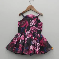 Online Black Multicolour Printed Strappy Dress Dresses & Sets | Dresses