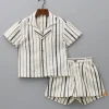 Best Black Stripe Printed Off White Shirt And Pockets Detail Shorts BOY Sets