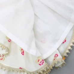 New Block Print Off-White Kurta And Palazzo Set Ethnic Wear | Palazzos & Shararas