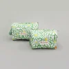 Best Block Printed Green Pouch Bags - Set Of 2 Bags