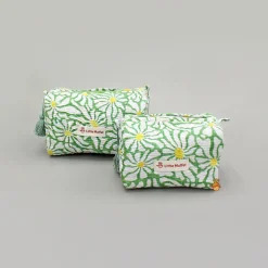 Best Block Printed Green Pouch Bags - Set Of 2 Bags