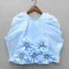 Fashion Blue Artificial Flowers Embellished Dress Dresses & Sets | Dresses