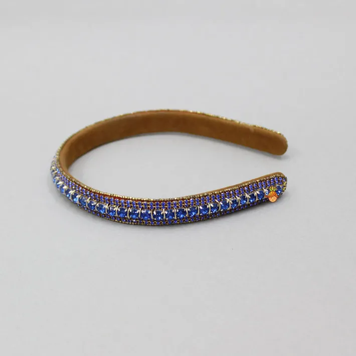 Outlet Blue Artificial Stones Embellished Hairband Hair Accessories | Hair Bands