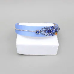 Clearance Blue Artificial Stones Embellished Hairband Hair Accessories | Hair Bands