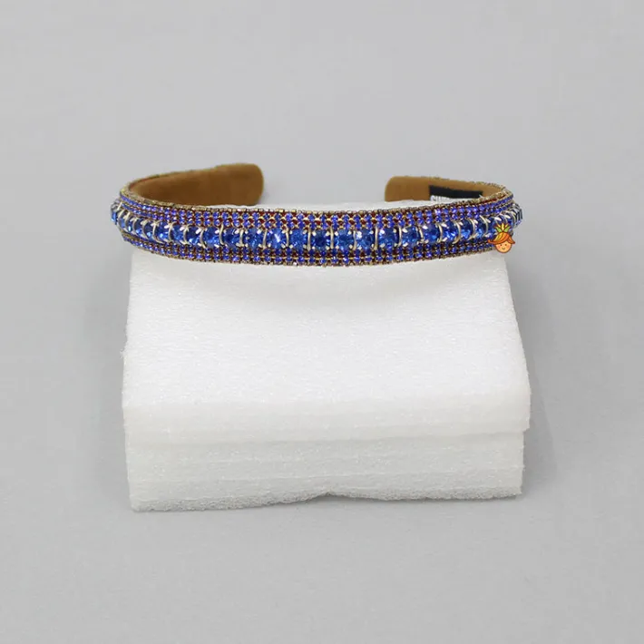 Outlet Blue Artificial Stones Embellished Hairband Hair Accessories | Hair Bands