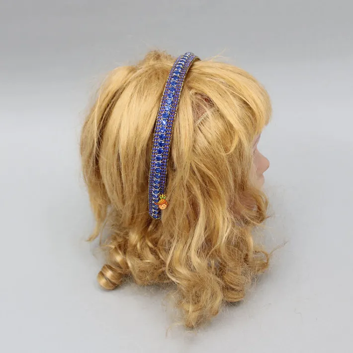 Outlet Blue Artificial Stones Embellished Hairband Hair Accessories | Hair Bands