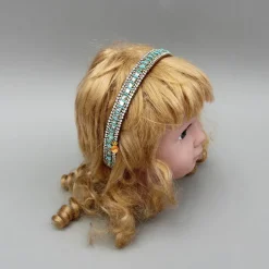 Fashion Blue Beads And Artificial Stones Embellished Hairband Hair Accessories | Hair Bands