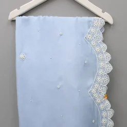 Clearance Blue Embroidered Dupatta Ethnic Wear