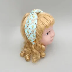 New Blue Embroidered Hairband Hair Accessories | Hair Bands
