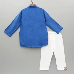 Sale Blue Embroidered Kurta And Pyjama BOY Indian Ethnic Wear | Ethnic Sets