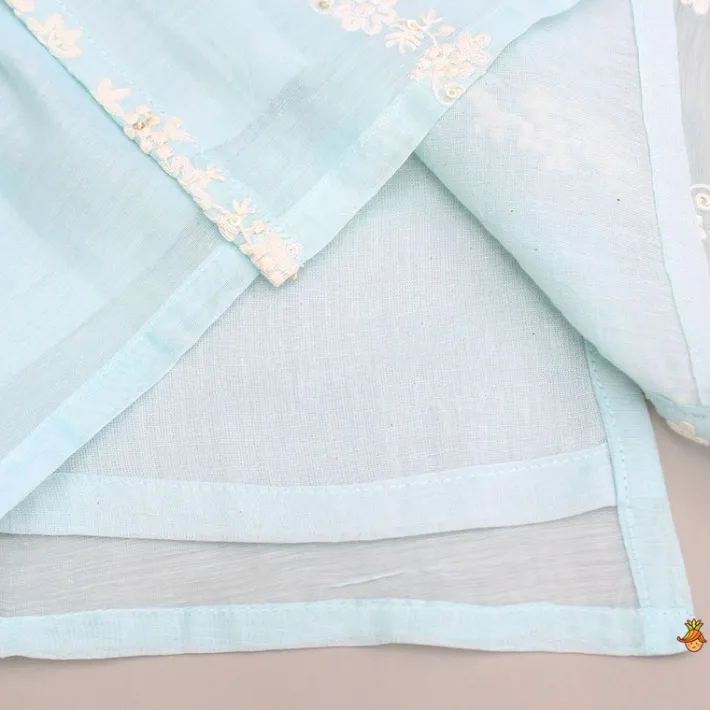 Outlet Blue Embroidered Kurta With Pyjama BOY Indian Ethnic Wear | Ethnic Sets