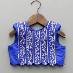 Discount Blue Embroidered Top And Palazzo Ethnic Wear | Palazzos & Shararas