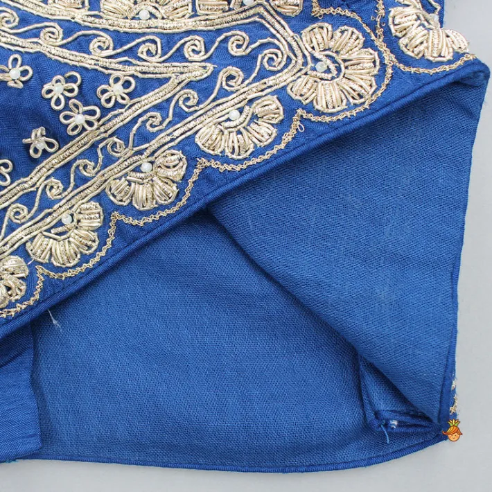 Discount Blue Embroidered Top And Lehenga Ethnic Wear | Lehengas & Ghagras