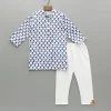 Outlet Blue Floral Printed Kurta And Pyjama BOY Indian Ethnic Wear | Ethnic Sets