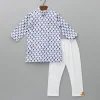 Best Blue Floral Printed Kurta And Pyjama BOY Indian Ethnic Wear | Ethnic Sets