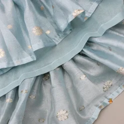 Outlet Blue Halter Neck Embroidered Kurti Ethnic Wear | Kurtis & Jumpsuits