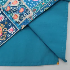 Online Blue Kurta With Multicolour Jacket And Pyjama BOY Indian Ethnic Wear | Ethnic Sets