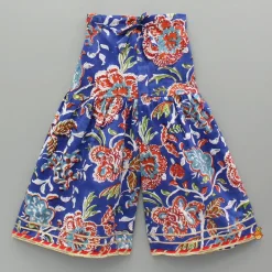 New Blue Multicolored Printed Angarkha Style Kurti And Sharara Twinning Sets | Ethnic Wear