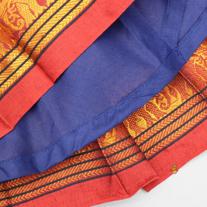 Outlet Blue One Shoulder Pleats Detailed Top And Pleated Lehenga Twinning Sets | Ethnic Wear