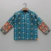 Hot Blue Printed And Embroidered Jacket BOY Indian Ethnic Wear | Ethnic Jackets