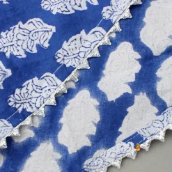 Best Blue Printed Top And Tiered Sharara Ethnic Wear | Palazzos & Shararas
