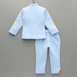 Fashion Blue Sherwani With Embroidery And Pant BOY Indian Ethnic Wear | Sherwani Sets