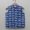 Outlet Blue Vehicle Printed Jacket BOY Indian Ethnic Wear | Ethnic Jackets