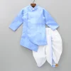 Outlet Booti Embroidered Lavender Blue Asymmetric Kurta And Dhoti BOY Indian Ethnic Wear | Ethnic Sets