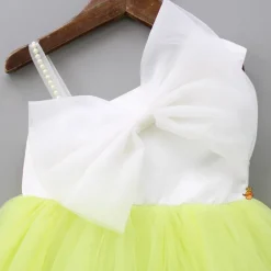 Hot Bow Enhanced One Shoulder Net Dress Dresses & Sets | Dresses