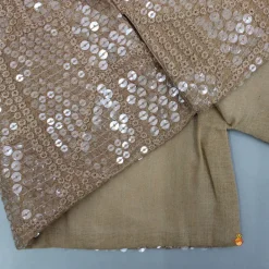 Hot Brown Ethnic Kurta With Embroidered Jacket And Pyjama BOY Indian Ethnic Wear | Ethnic Sets