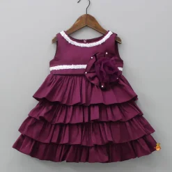 Outlet Burgandy Layered Dress Dresses & Sets | Dresses