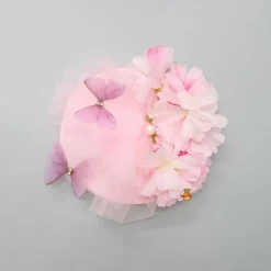 Fashion Butterfly And Floral Embellished Frilly Hair Clip Hair Accessories | Hair Clips