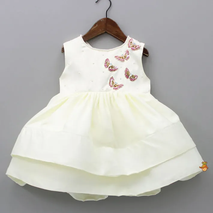 Sale Butterfly Detail Layered Dress With Detachable Back Bow Dresses & Sets | Dresses