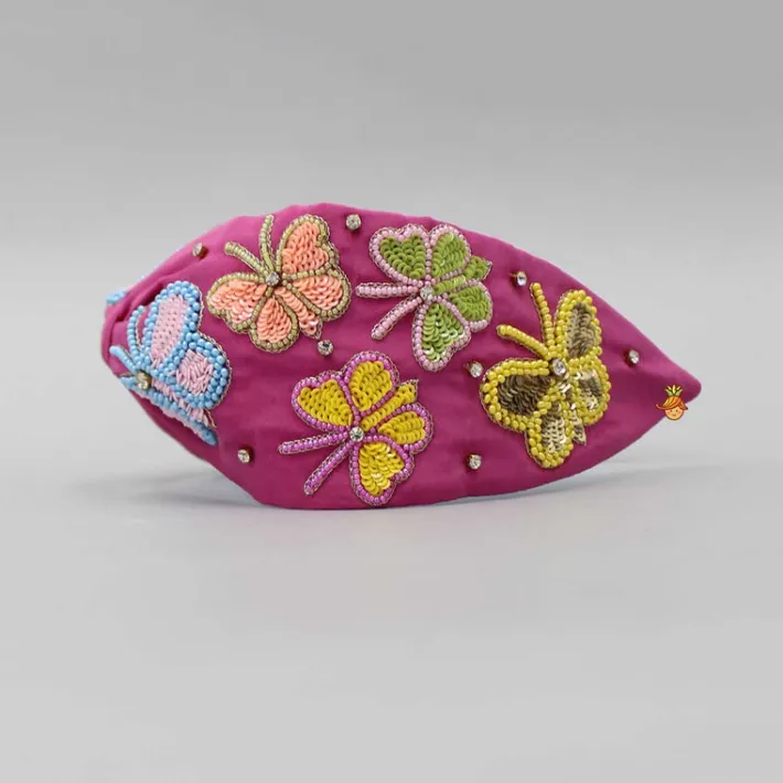 Online Butterfly Embroidered Hair Band Hair Accessories | Hair Bands