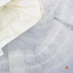 Best Butterfly Net Off White Trail Dress With Matching Bow Hair Clip Dresses & Sets | Dresses