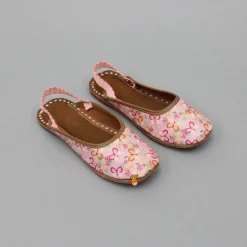 Outlet Butterfly Printed Pink Jutti Shoes