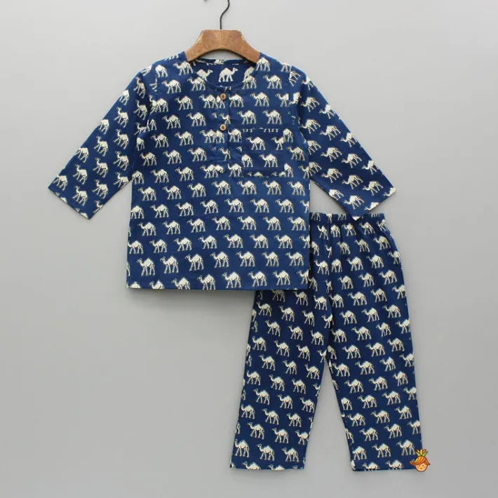 Hot Camel Printed Top And Pyjama BOY Sleep Wear | Sleepwear